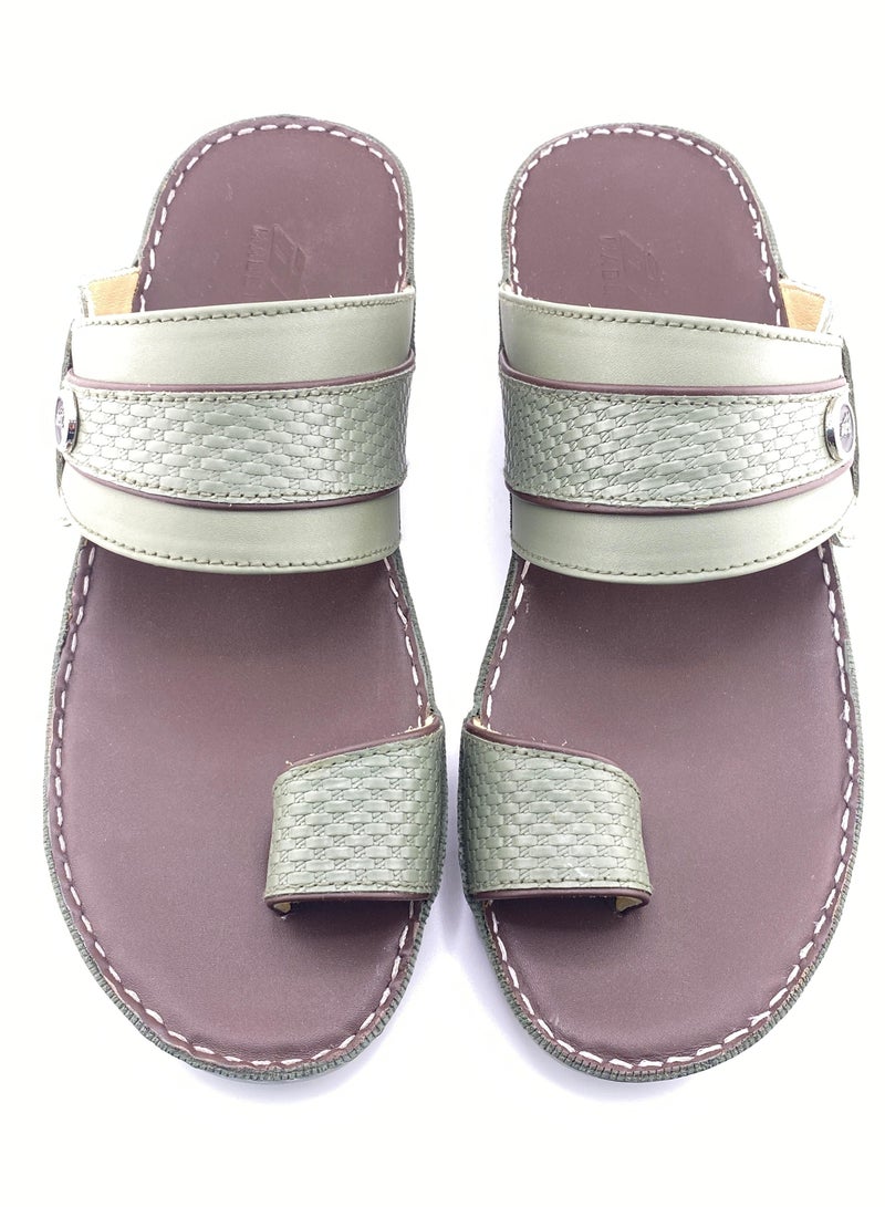 AL NAHHAM Arabic Full Leather Slipper, Tan Insole, Casual Comfort - Image 5