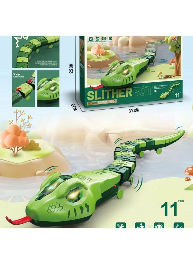Products Electric Universal Animal Snake With Light Music Tricky Toy Crocodile Teasing Cat Teasing Dog Pet Toy-Color:Snake  - Image 3