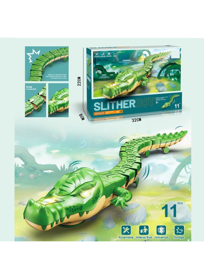 Products Electric Universal Animal Snake With Light Music Tricky Toy Crocodile Teasing Cat Teasing Dog Pet Toy-Color:Snake  - Image 2