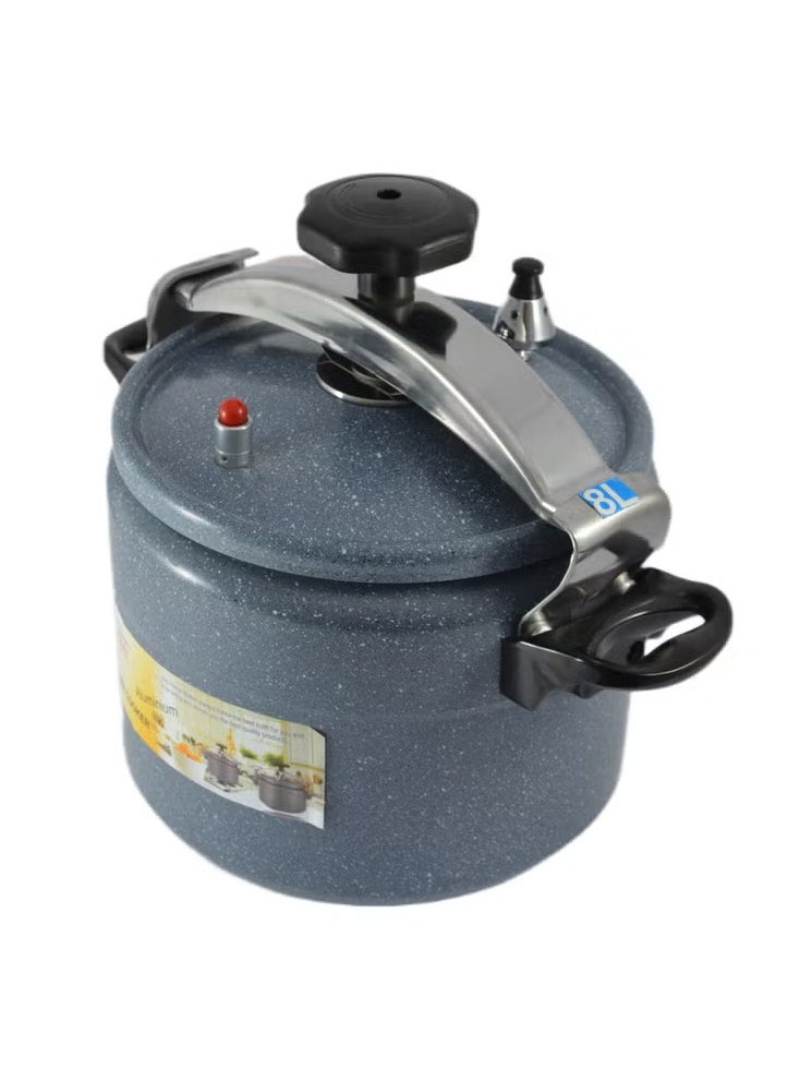 Homemaker 8L Ceramic-Coated Aluminium Pressure Cooker – 24cm Grey – Induction Base, Safety Steam Valve, Ergonomic Handles & Fast, Even Heating  - Image 3