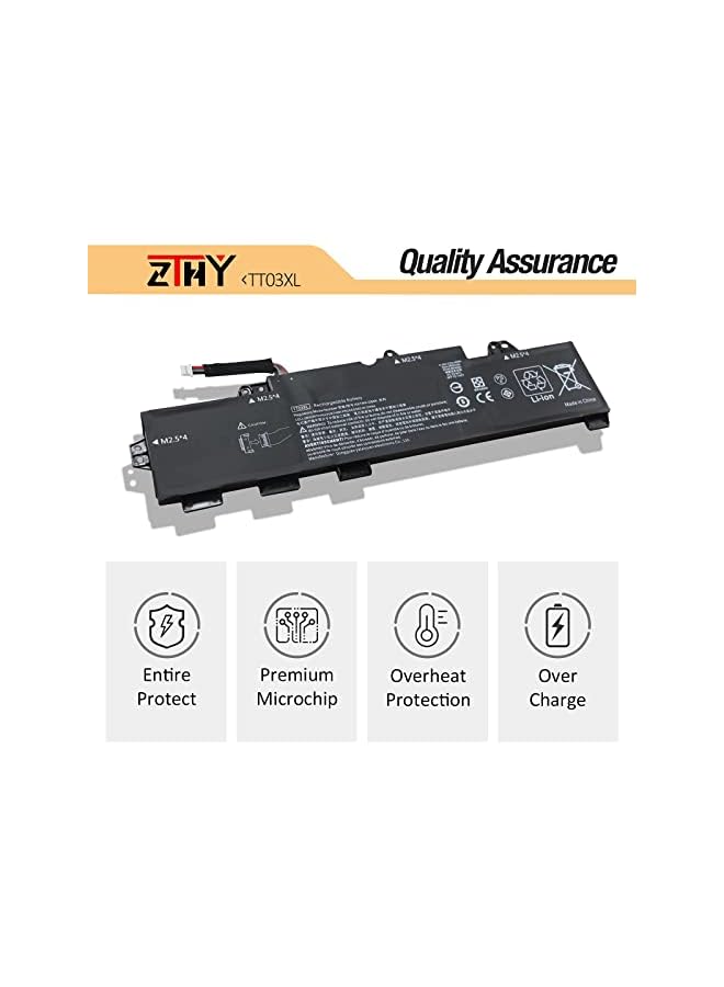 ZTHY 56Wh Tt03Xl Laptop Battery Replacement For Hp Elitebook 755 G5 850 G5 850 G6 Zbook 15U G5 15U G6 Series Notebook 932824-2C1 933322-855 932824-421 Hstnn-Lb8H Hstnn-Db8K 11.55V 4850Mah - Image 5