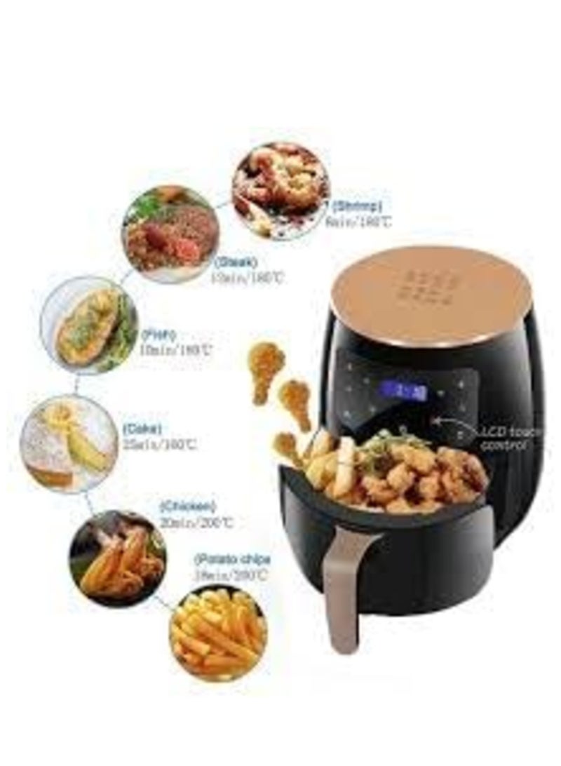 SILVER CREST 6L Oil-Free Electric Air Fryer – Large Capacity Non-Stick Fryer for French Fries, Sweet Potatoes & More – Fat Reduction & Preset Cooking for 4-5 People - Image 2