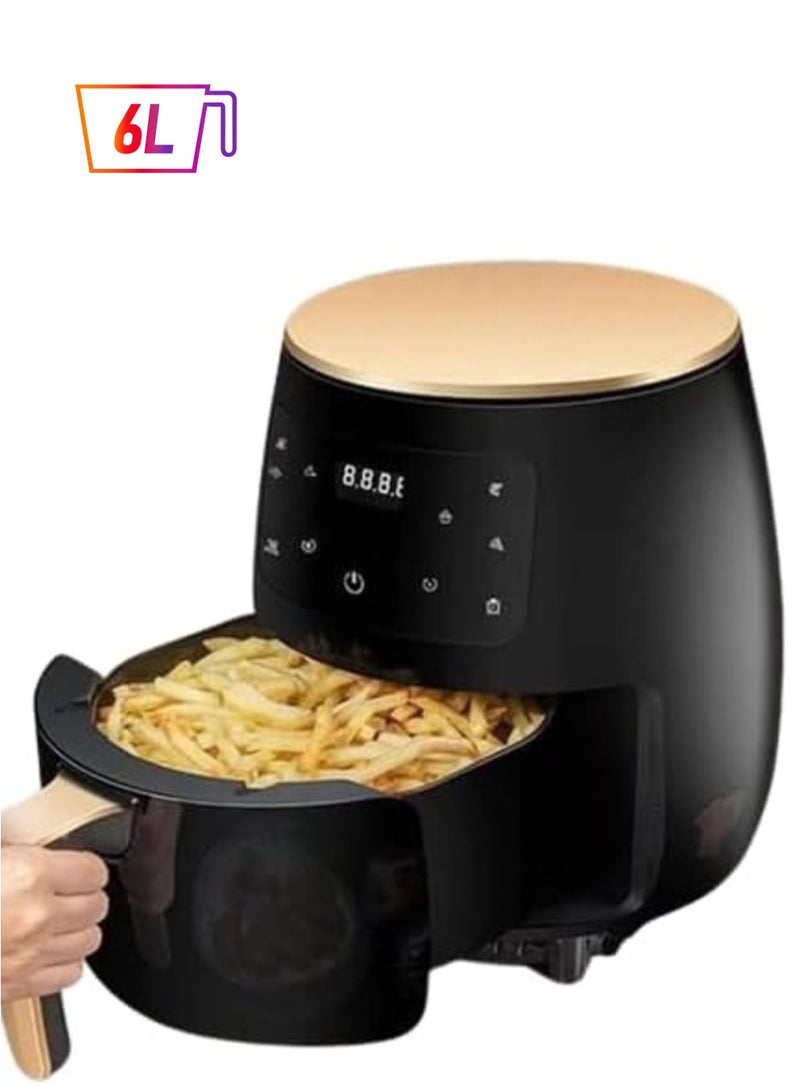 SILVER CREST 6L Oil-Free Electric Air Fryer – Large Capacity Non-Stick Fryer for French Fries, Sweet Potatoes & More – Fat Reduction & Preset Cooking for 4-5 People - Image 1