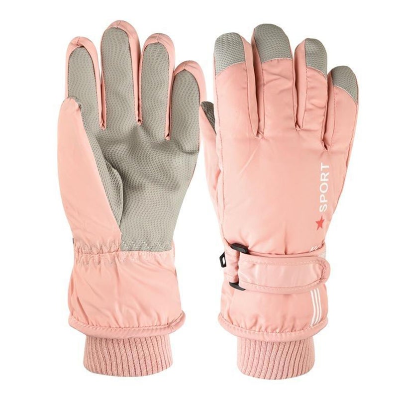 Mawjom Winter-Skiing-Snowboarding-Gloves Warm Outdoor Sports Mittens for Girls Boys 5-10 Years - Image 1