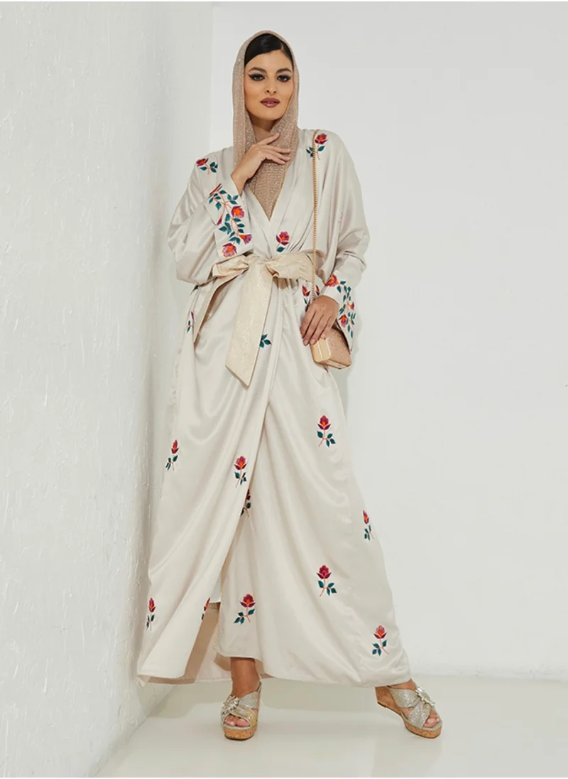 Rosette Abaya Bisht Flora