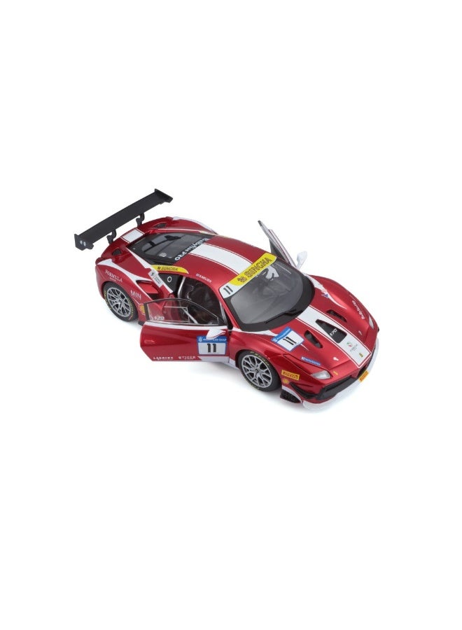 Bburago مجموعة سيارات ببراغو ريسينغ فيراري 488 تشالنج مصنوعة من المعدن (1:24، 34 قطعة) - Image 2