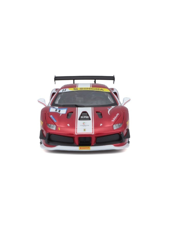 Bburago مجموعة سيارات ببراغو ريسينغ فيراري 488 تشالنج مصنوعة من المعدن (1:24، 34 قطعة) - Image 3