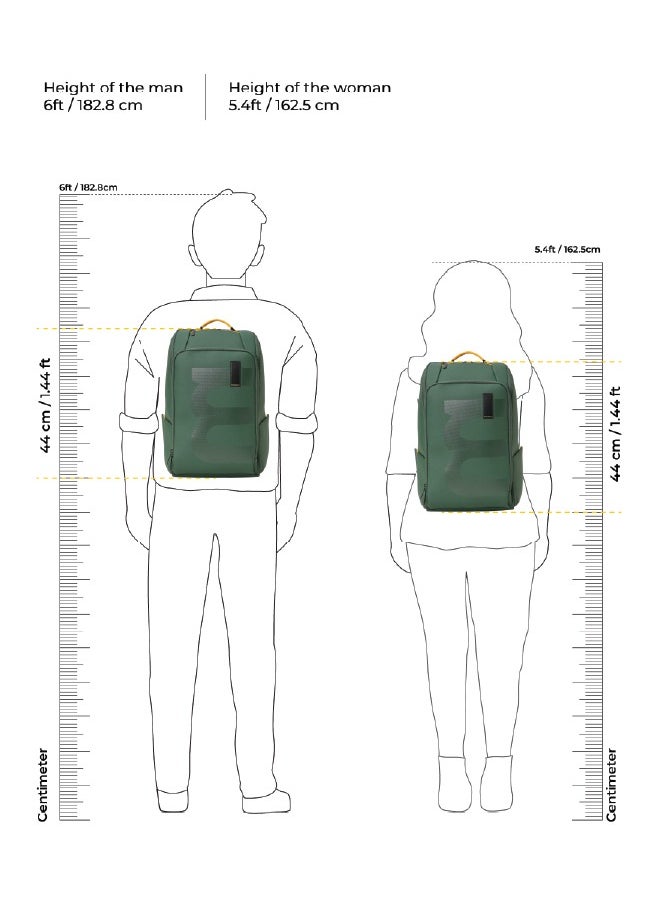 Mokobara MOKOBARA The Em Telescope Expandable Backpack - Green, Water-Resistant 15.6" Laptop Bag with Luggage Sleeve for Work, Travel, and Daily Use (Green Energy)  - Image 5