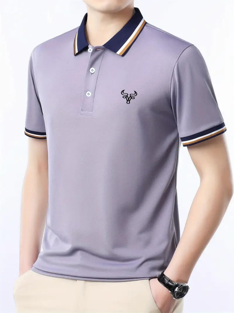 Lymio Men T-Shirt || T-Shirt for Men || Polo T Shirt (Polo-81-Purple-XL) - Image 3