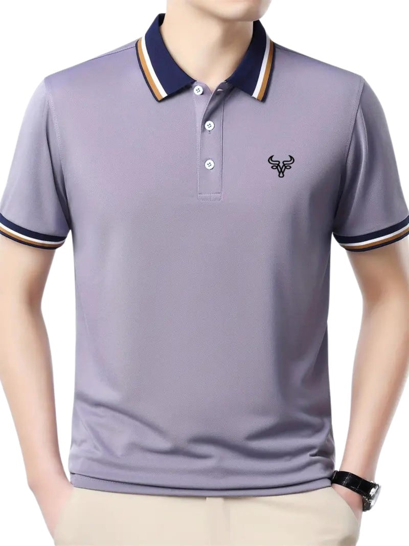 Lymio Men T-Shirt || T-Shirt for Men || Polo T Shirt (Polo-81-Purple-XL) - Image 5
