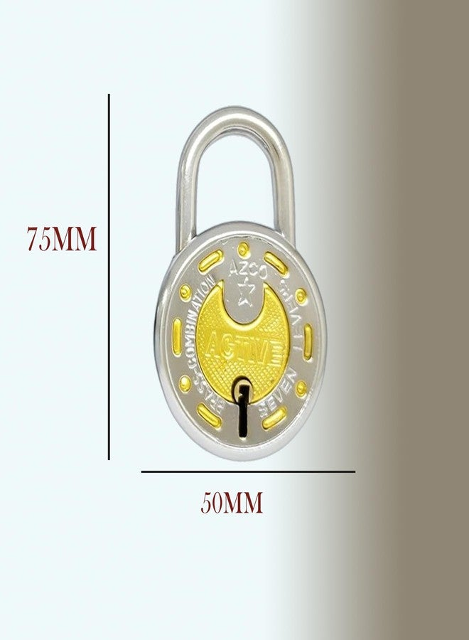 ONEPRO Azco Locks Small Size 50mm 2 Padlocks Set Black Silver Color Combination, 3 Keys 7 Levers Double Locking | Lock and Key for Home Door Shop Office Shutter Gate (Pack of 2) - Image 5