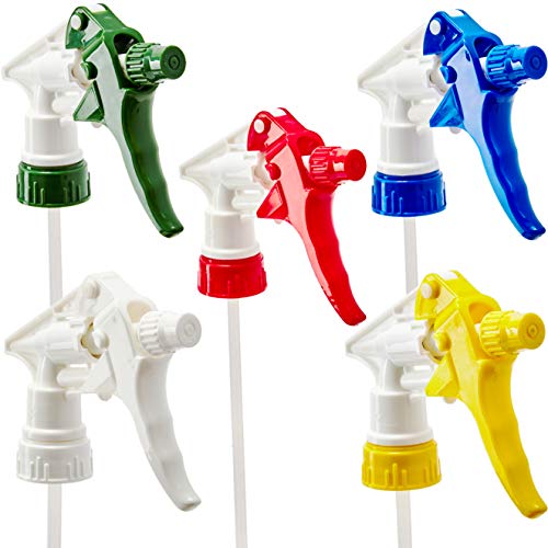 Mop Mob Leak-Free, Chemical Resistant Spray Head 5 Pk Industrial Spray Heads Only (No Bottles) for Auto/Car Detailing, Window Cleaning and Janitorial Supply. Heavy Duty Low-Fatigue Trigger and Nozzle. - Image 1