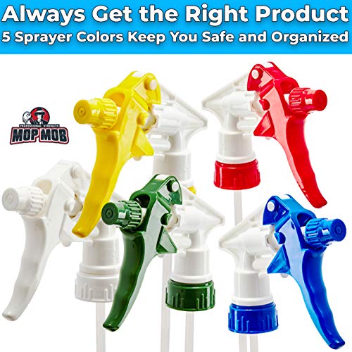 Mop Mob Leak-Free, Chemical Resistant Spray Head 5 Pk Industrial Spray Heads Only (No Bottles) for Auto/Car Detailing, Window Cleaning and Janitorial Supply. Heavy Duty Low-Fatigue Trigger and Nozzle. - Image 3