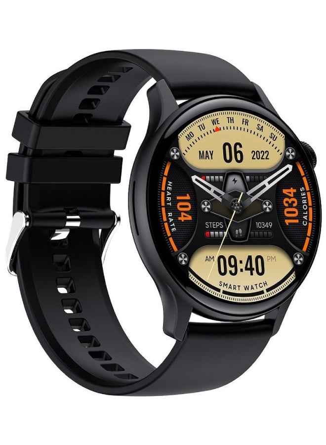 AROAQ HK85 Smartwatch 1.43″ AMOLED Round Touchscreen with Bluetooth Calling, Blood Pressure & Heart Rate Monitoring, Fitness Tracking, IP68 Waterproof – For Men & Women , Black - Image 2