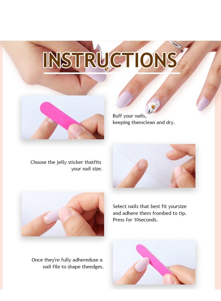 SYNSYB SYNSYB French Tip Press On Nails - Package Soft Gel French false Nails Short, Salon-quality Press On Nails, Seamless Glue-on Nails for Woman Nail Art Manicure  - Image 5