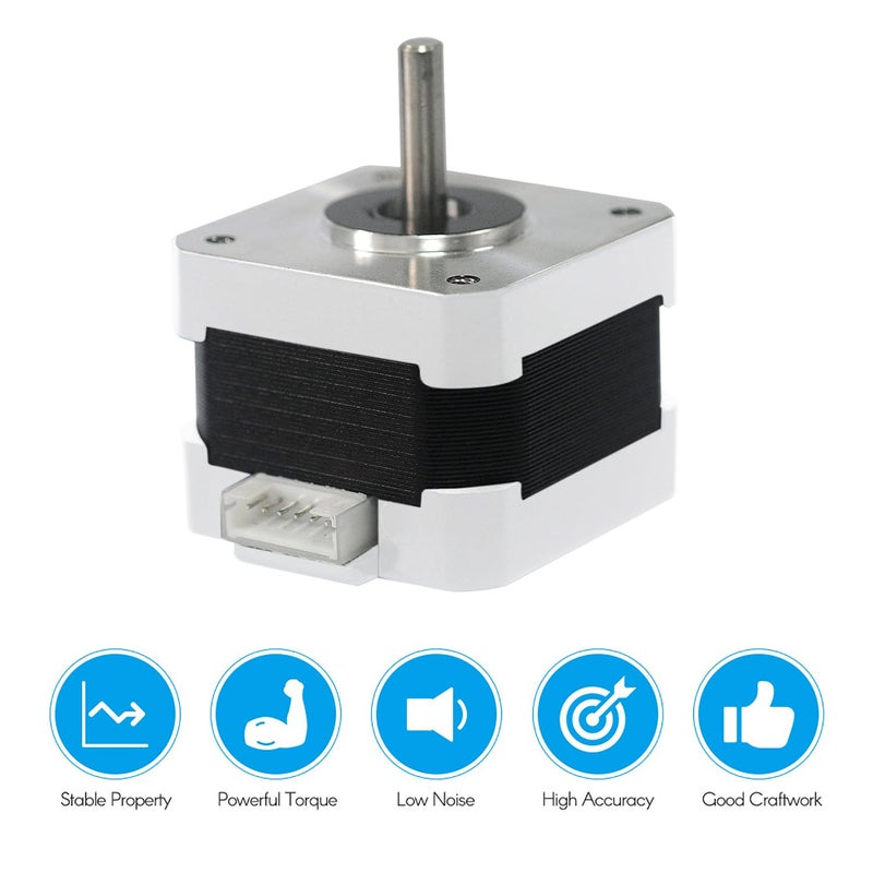 1.8 Degree Step Angle NEMA 17 Stepper Motor with 0.4N.M Torque 0.8A for CR10 CR10S Ender 3 3D Printer Parts - Image 3