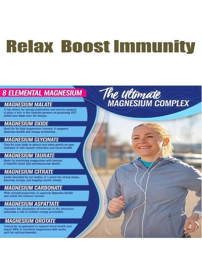 TOPLUX Magnesium Complex 1000mg Capsules (90pcs) - 8 Forms of Elemental Magnesium - Image 4