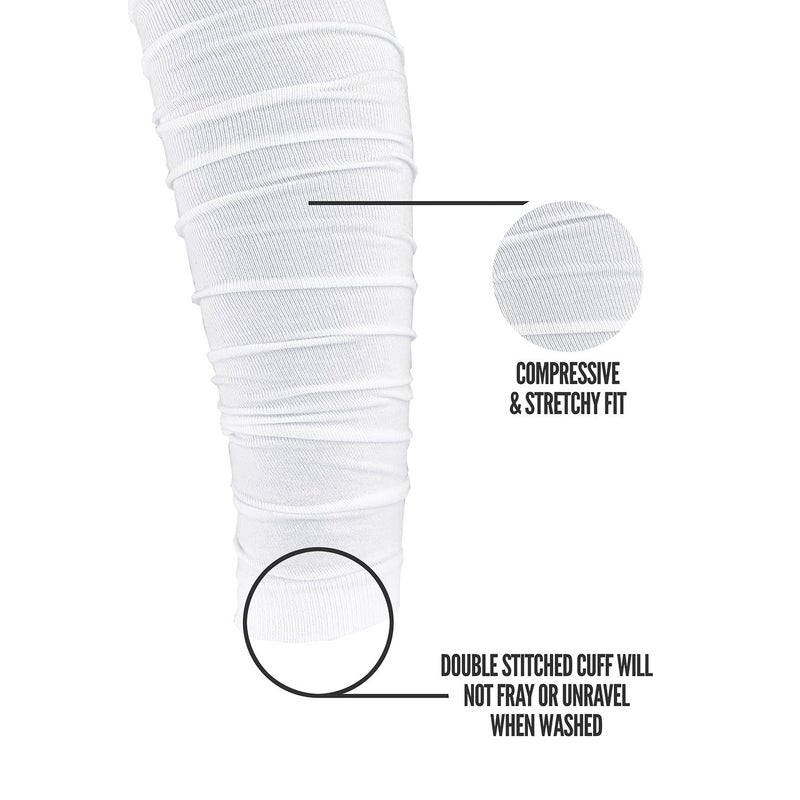 NXT NXTRND Nxtrnd Football Leg Sleeves, Calf Sleeves for Men & Boys, Sold as a Pair (White) - Image 4