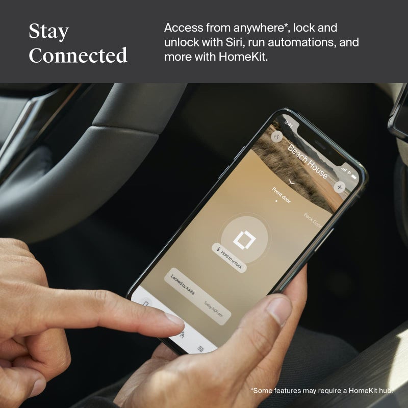 Level قفل ليفل الذكي - أصغر قفل ذكي في العالم - تطبيق ليفل لنظامي iOS و Android - يعمل مع Apple Home (نيكل ساتين) - Image 5