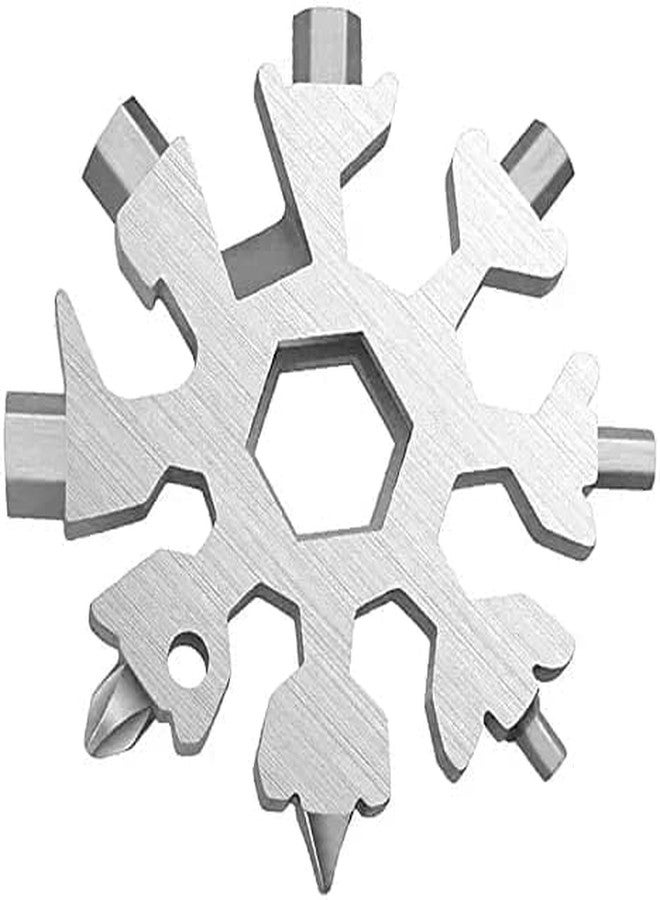 Geek Lab 18in1 Snowflake Multi Tool, Portable, Stainless Steel Heavy Duty Kit. Multitool, Hex Wrench, Screwdriver, Allen Wrench, Camping tool, Bottle Opener, Flat Screwdriver/Wrench. - Image 1