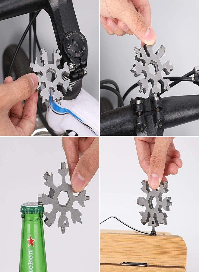 Geek Lab 18in1 Snowflake Multi Tool, Portable, Stainless Steel Heavy Duty Kit. Multitool, Hex Wrench, Screwdriver, Allen Wrench, Camping tool, Bottle Opener, Flat Screwdriver/Wrench. - Image 3