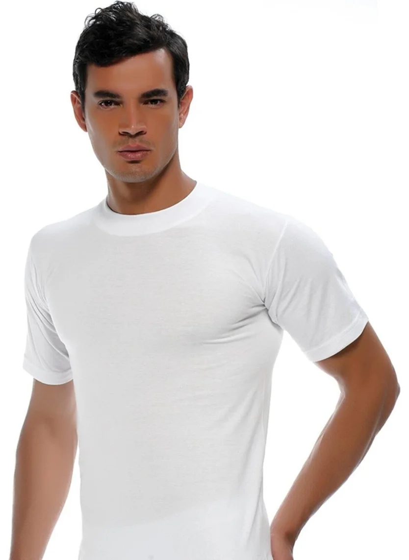 Gümüş Silver Men's Zero Collar Undershirt 3005 - 6 Pieces