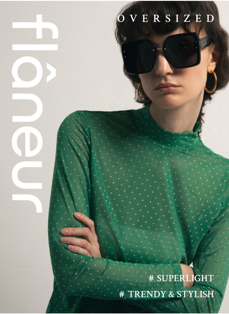 flâneur - Stylish Oversized Polarized Square Sunglasses For Women and Men - Image 1