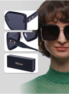 flâneur Stylish Oversized Polarized Square Sunglasses For Women and Men  - Image 4