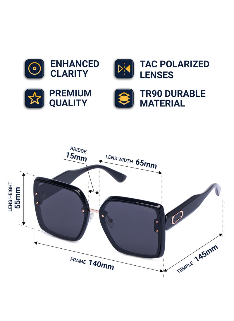 flâneur - Stylish Oversized Polarized Square Sunglasses For Women and Men - Image 1