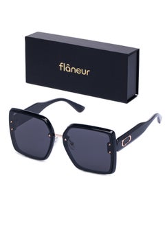 flâneur Stylish Oversized Polarized Square Sunglasses For Women and Men  - Image 1