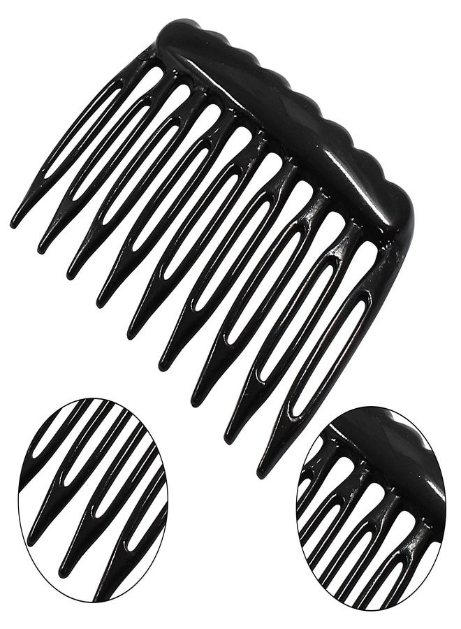 Coufce 24 Pieces Plastic Hair Side Combs Small French Twist Comb Teeth Hair Clips Women Girls Bridal Wedding Veil(Black, Clear) - Image 3
