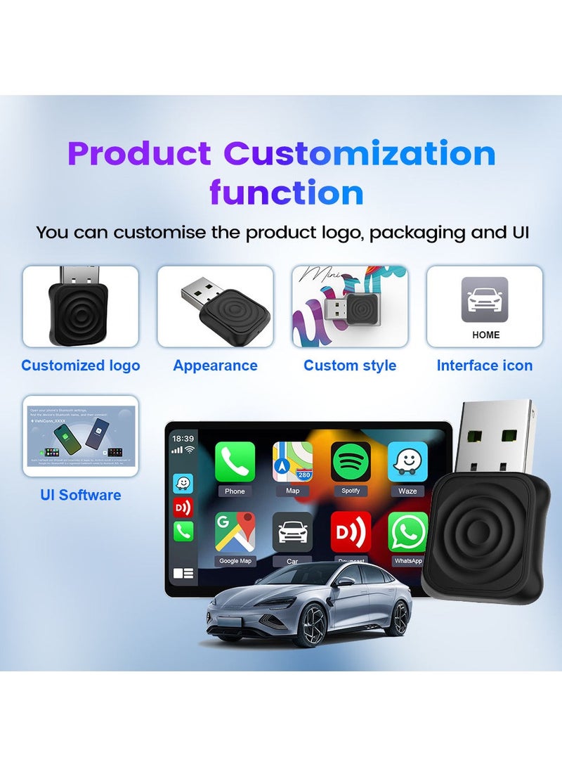 MUNTAQI Wireless CarPlay & Android Auto USB Adapter – Plug & Play Bluetooth WiFi Dongle for Seamless Smartphone Connectivity - Image 4