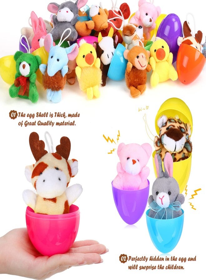 Civaner 30 Pcs Prefilled Easter Eggs of Mini Stuffed Animal Plush Toys for Easter Egg Hunt, Theme Party, Goodie Bag Fillers, Carnival Prizes, Classroom Reward Supplies - Image 3