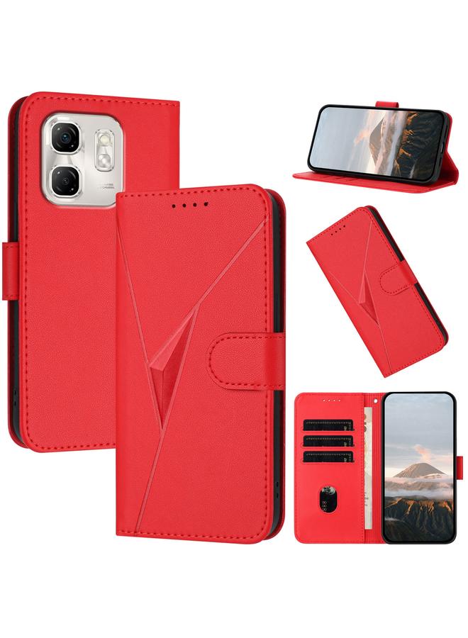 The Bros Phone Case For Infinix Hot 50i / Smart 9 Triangle Pattern Buckle Clasp Leather Phone Phone Case - Image 1