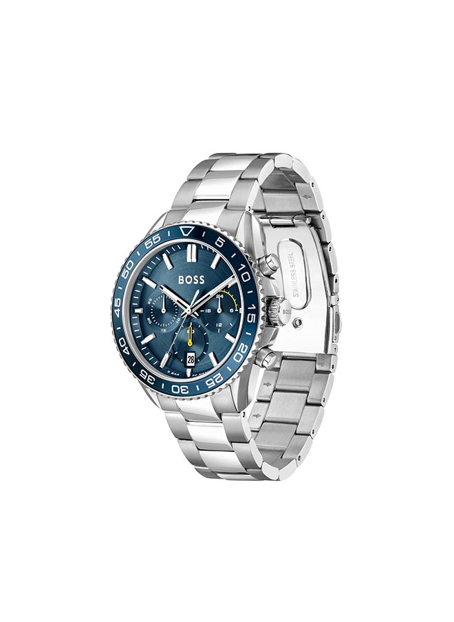 HUGO BOSS ساعة يد كرونوغراف للرجال على شكل دائري من الفولاذ المقاوم للصدأ 1514143 - 44 مم  - Image 2