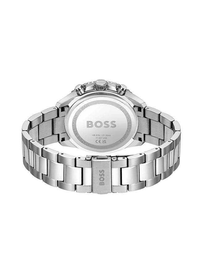 HUGO BOSS ساعة يد كرونوغراف للرجال على شكل دائري من الفولاذ المقاوم للصدأ 1514143 - 44 مم  - Image 3