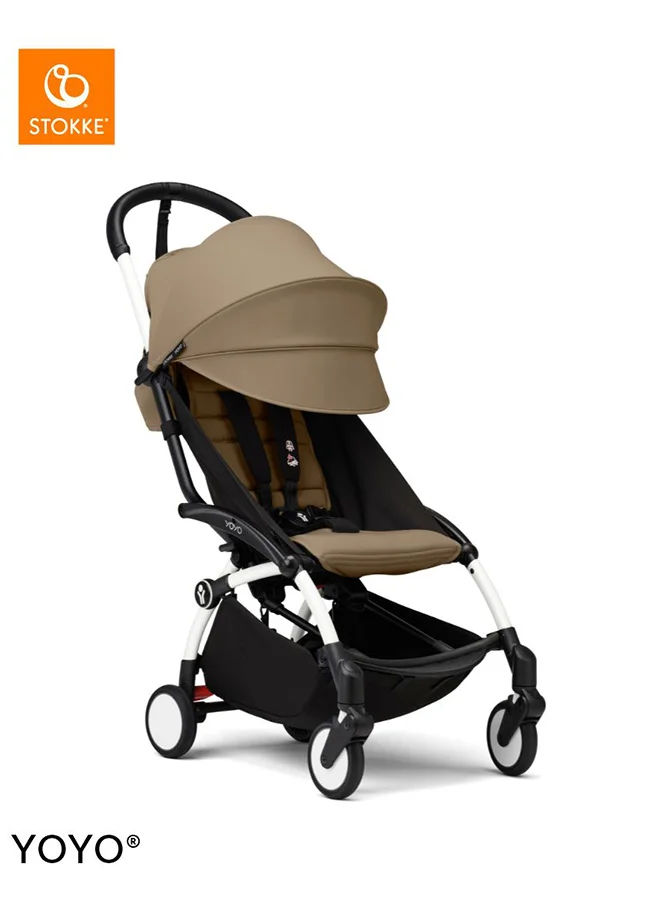 Stokke Stokke YOYO3 White Frame & 6+ Toffee Bundle