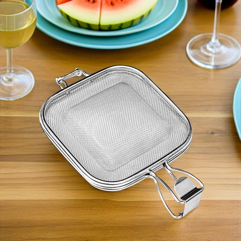 Silver Sandwich Toaster Clip Baking Holder For Oven Grill And BBQ - Image 5