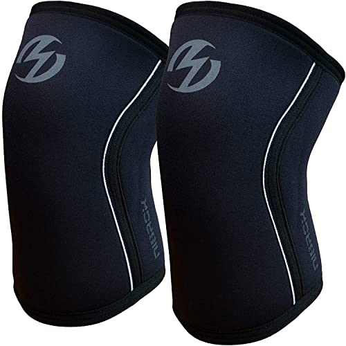 Nisrok Knee Sleeves 1 Pair 7mm Neoprene Compression Knee Braces Great Support for Cross Training Weightlifting Powerlifting Squats Basketball and More - Image 2