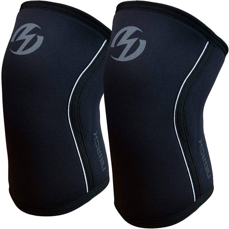 Nisrok Knee Sleeves 1 Pair 7mm Neoprene Compression Knee Braces Great Support for Cross Training Weightlifting Powerlifting Squats Basketball and More - Image 3