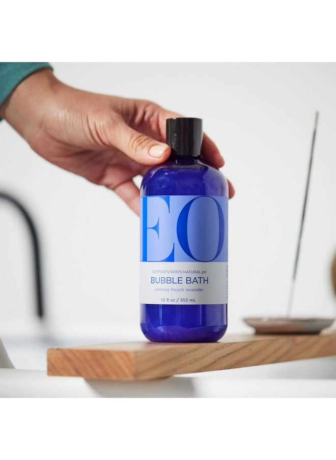 EO Bubble Bath, 12 Ounce (Pack Of 1), French Lavender, Organic Plant-Based, Botanical Extracts  - Image 2