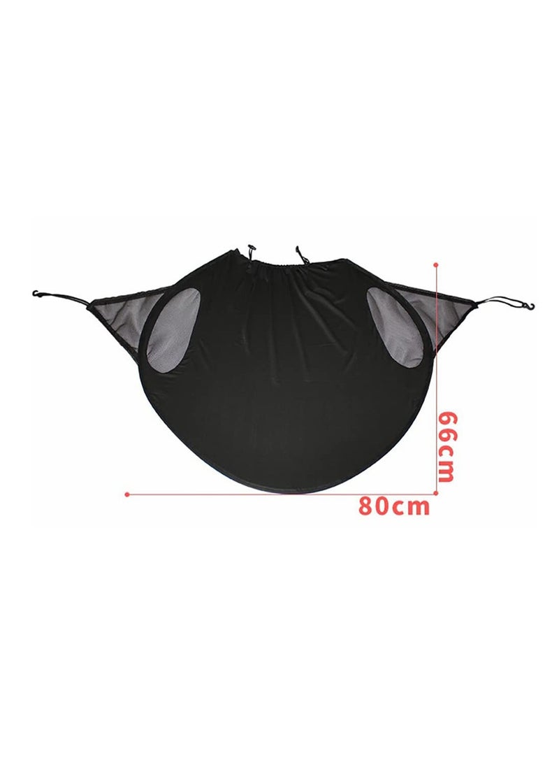 SYOSI غطاء واقي من الشمس لعربة الأطفال، غطاء واقي من الشمس لعربة الأطفال، غطاء واقي من الشمس مضاد للأشعة فوق البنفسجية، مظلة عربة أطفال محمولة، مظلة شمسية مقاومة للرياح ومقاومة للماء مع دعم صلب مقوس - Image 3