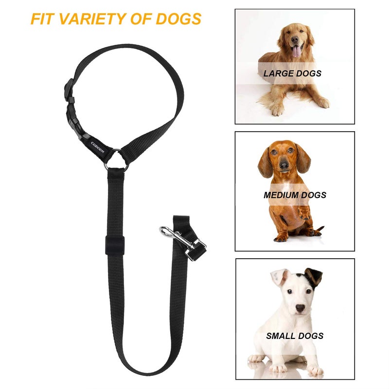 CGBOOM Dog Seat Belts, CGBOOM 2 Pack Dual Use Dog Car Seatbelts Harness Adjustable Car Headrest Restraint for Vehicle Nylon Pet Cat Dog Safety Leads Seat Belts for Large Medium Small Dogs - Image 5