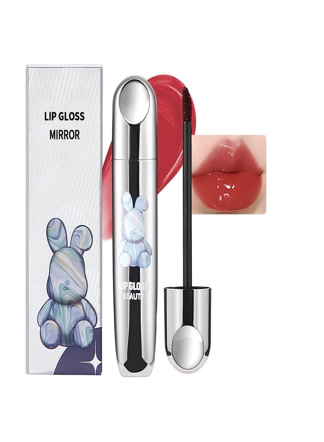 Hxssll Rose Brick Red Hydrating Lip Gloss Tint - High Shine Moisturizing Lip Glaze with Lightweight Non-Sticky Texture, Long-Lasting Glossy Red Lip Tint for Smooth Full Lips, 610# - Image 1