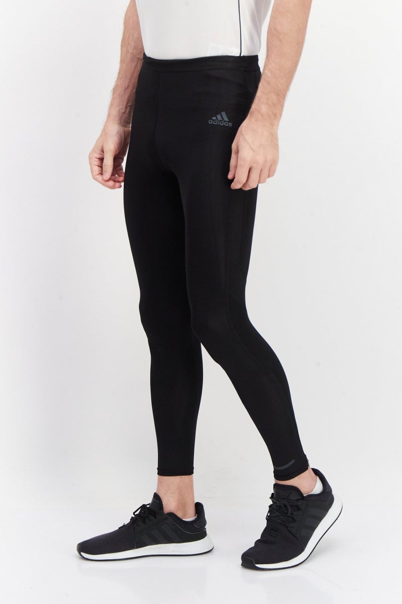 Adidas سروال رياضي للرجال بشعار العلامة التجارية، أسود - Image 3