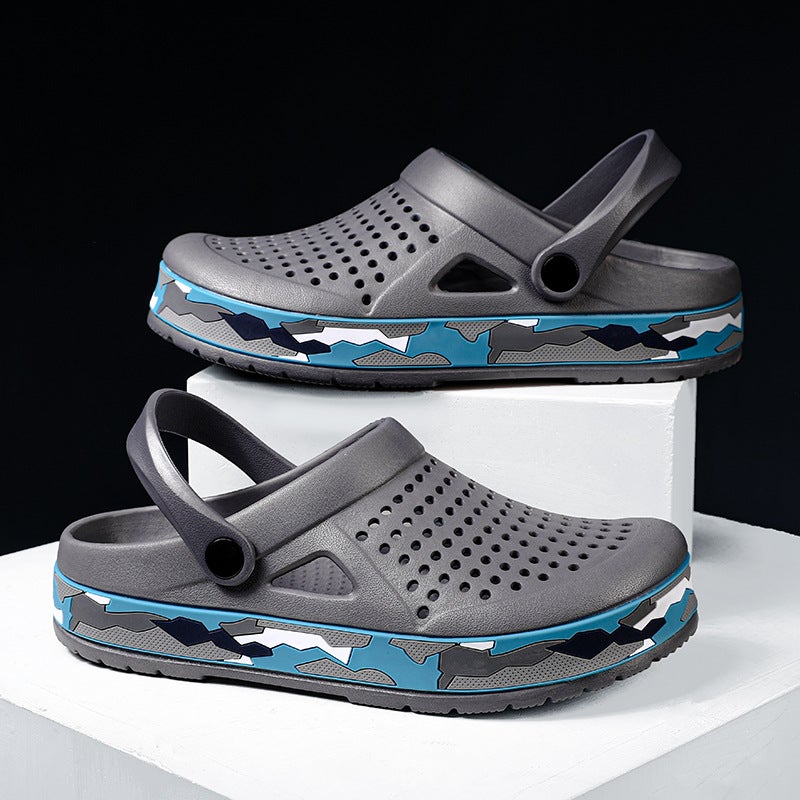 Summer Camouflage Bezel Men'S Beach Shoes Garden Shoes One-Pair Seaside Outdoor Eva Hole Shoes - Image 4