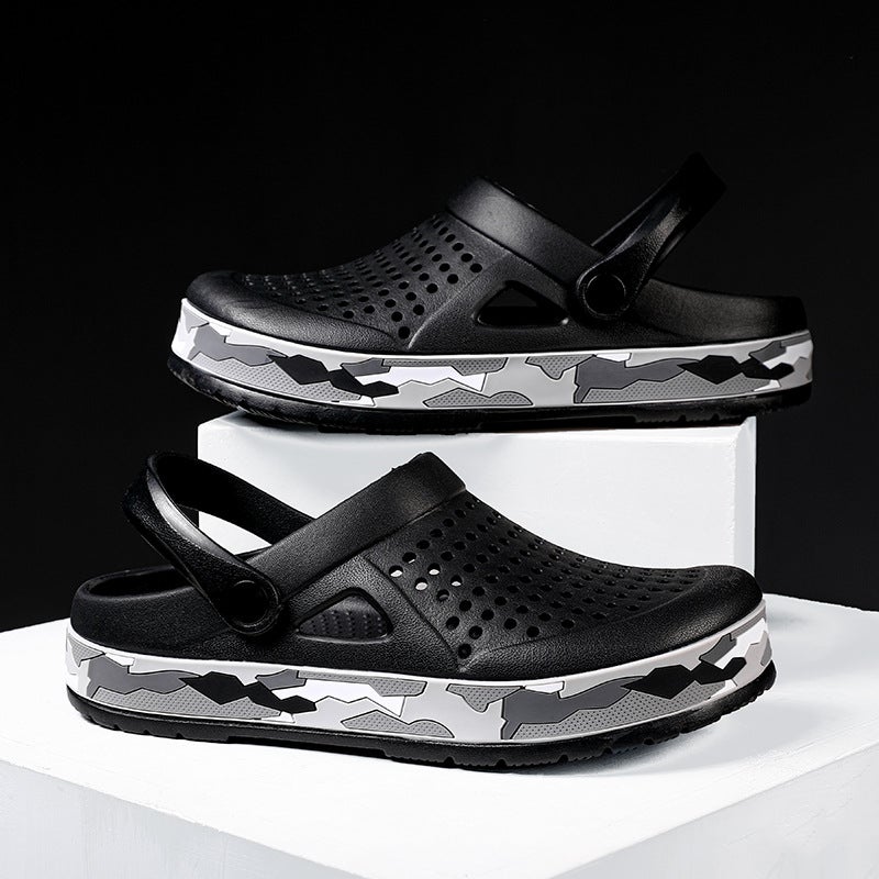 Summer Camouflage Bezel Men'S Beach Shoes Garden Shoes One-Pair Seaside Outdoor Eva Hole Shoes - Image 3