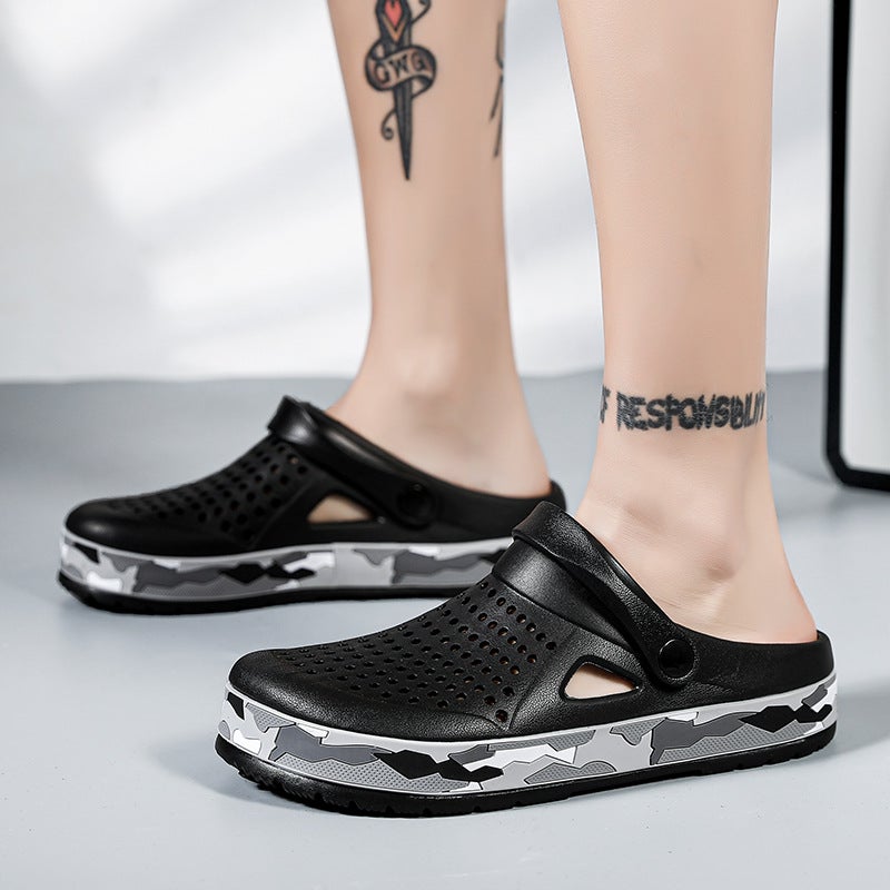 Summer Camouflage Bezel Men'S Beach Shoes Garden Shoes One-Pair Seaside Outdoor Eva Hole Shoes - Image 1