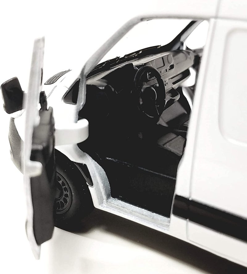 KiNSMART - Mercedes-Benz Sprinter Cargo Van 1:48 O Scale 5" Die Cast Metal Model Toy Van, Pull-Back Action (White) - Image 3