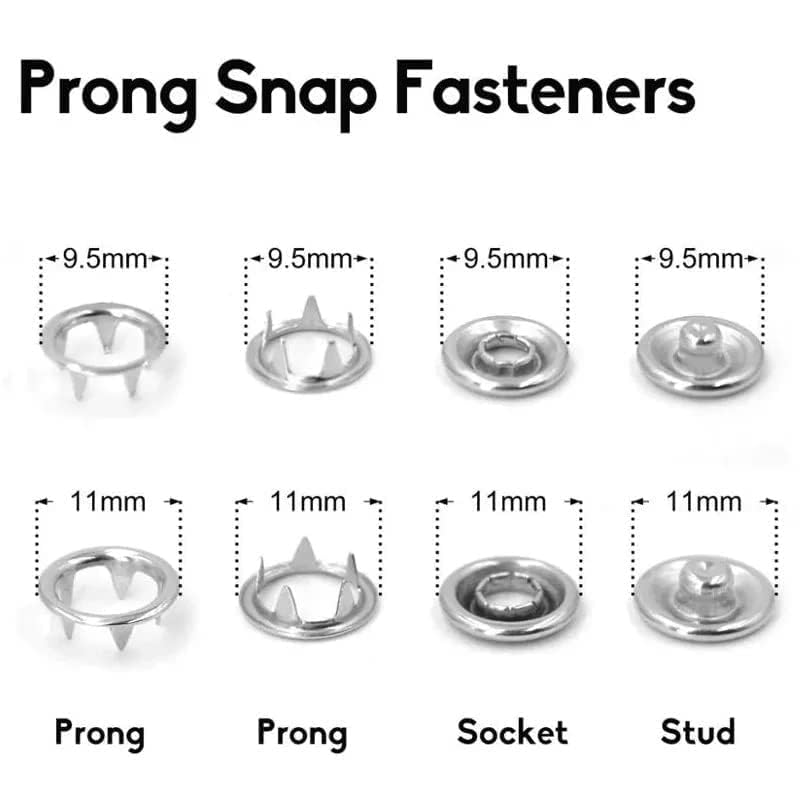 Manthan Enterprise Stainless Steel Snap Button Pressure Pliers with 100 Pcs Sewing Crafting Buttons HeavyDuty Hand Tool for Kids Clothes DIY Crafting Sewing Projects Thickened Snap Fasteners Kit Five Claw Buckle Set  - Image 2